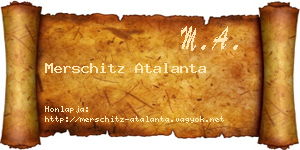 Merschitz Atalanta névjegykártya